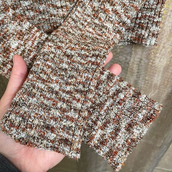 Free People Blair Spacedye Pullover Sweater Black Coffee Combo Small NWT - Picture 4 of 9